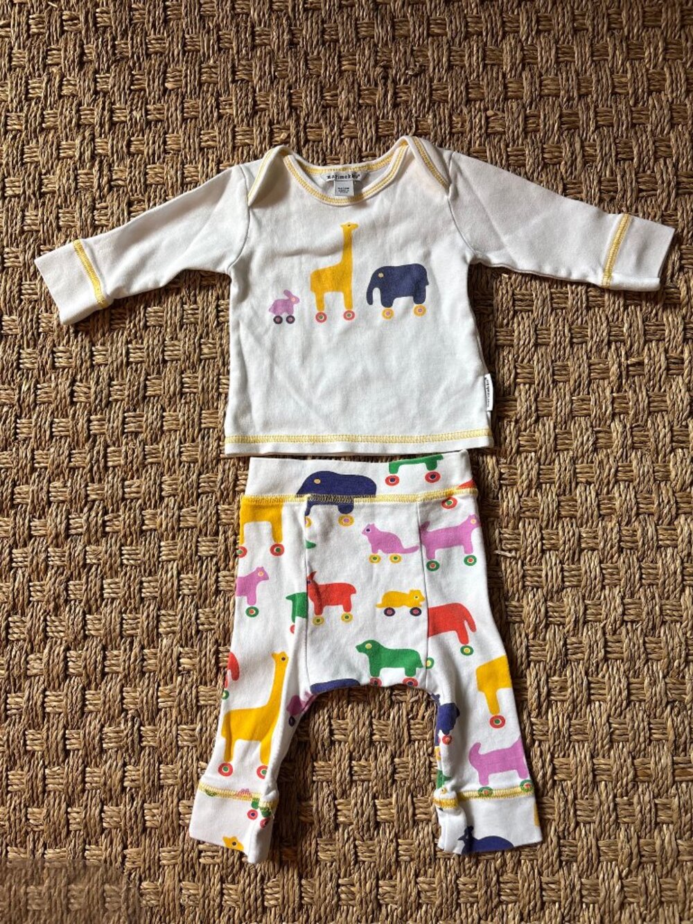 Vintage Marimekko two piece set in Rulla print cotton